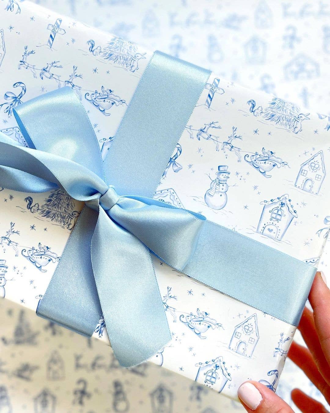 Image of Pearly Gates Designs - Winter Wonderland Toile Wrapping Paper
